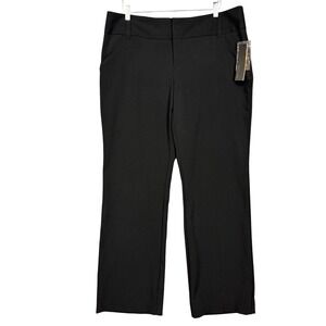 Daisy Fuentes Pants Womens 16 Black Straight Leg Mid Rise‎ My Favorite Fit NWT